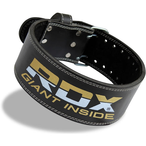 RDX 4PBO BLACK LEATHER 10MM POWER LIFTING BELT-2